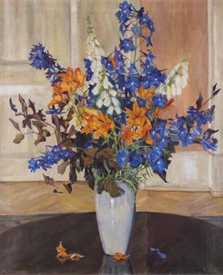 Gartenblumen in Vase by 
																			Marie Eichwede