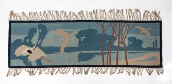 'Heron hunt' tapestry by 
																			Otto Ubbelohde
