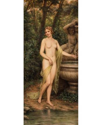 Maiden by the fountain by 
																			Frederic Soulacroix