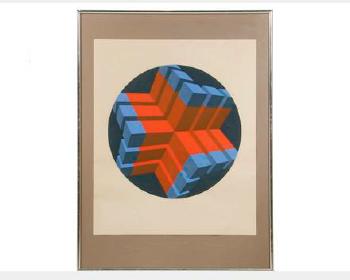 Module XVI,  Op Art Serigraph,  by 
																			Marko Spalatin