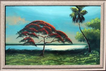Poinciana Tree by the River by 
																			Alfred Hair