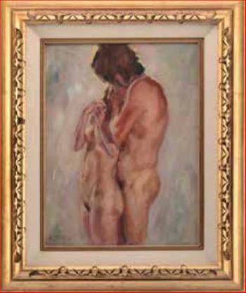 Nude couple embracing by 
																	Daniel J Izzard