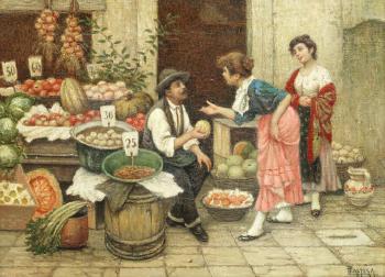 The fruit seller by 
																	Luigi Pastega