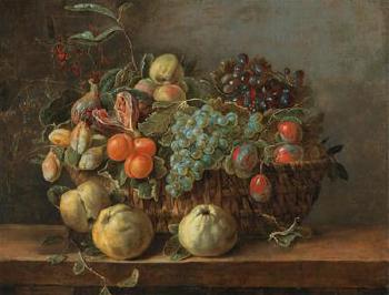 Still life of fruit by 
																			Adriaen van Utrecht