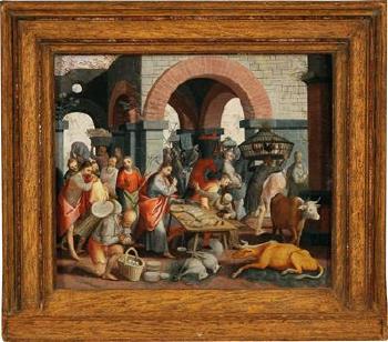 Christ Driving the Money-Changers from the Temple (Matthew 21: 12–13) by 
																			Pieter Aertsen