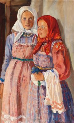 Two farmgirls by 
																			Nikolai Terpsikhorov