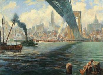 The Brooklyn Bridge, New York by 
																	Atillo Pusterla