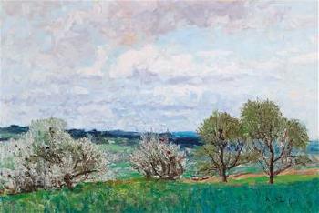 Blossoming trees in Deutschlandsberg by 
																			Alfred Zoff