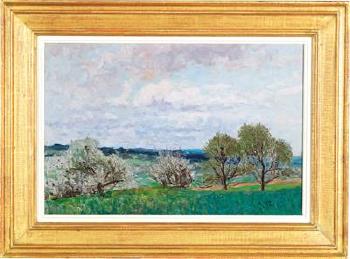 Blossoming trees in Deutschlandsberg by 
																			Alfred Zoff