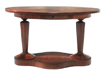 Oval Biedermeier Salon table by 
																			Josef Danhauser