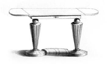 Oval Biedermeier Salon table by 
																			Josef Danhauser