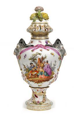 A splendid lidded vase by 
																			Carl Thieme