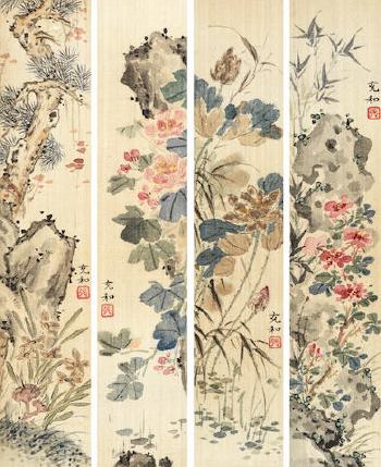 Flowers of Four Seasons by 
																	 Zhang Chonghe