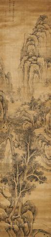 Landscape After Wu Zhen (1280-1354) by 
																	 Han Kuang