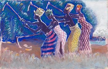 African harvesters by 
																			Gerard Sekoto