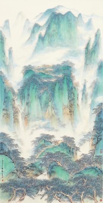 Mount huang in the mist by 
																	 Xiong Hai