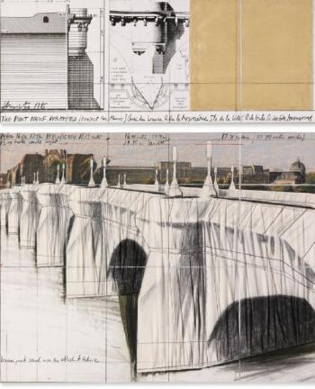 The Pont Neuf wrapped (project for Paris) by 
																			 Jeanne-Claude