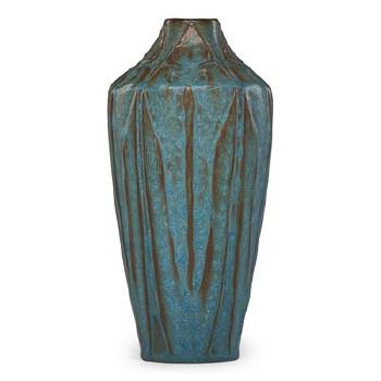 Vase with irises, Colorado Springs, CO by 
																	 Van Briggle Pottery