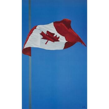 The painted flag by 
																	Charles Pachter
