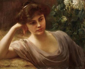 A young beauty by 
																	Albert Lynch