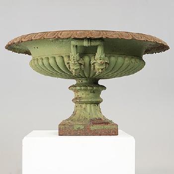 A Swedish 19th Century Cast Iron Garden Urn by J & C.G. Bolinder by 
																			 J & C.G. Bolinder