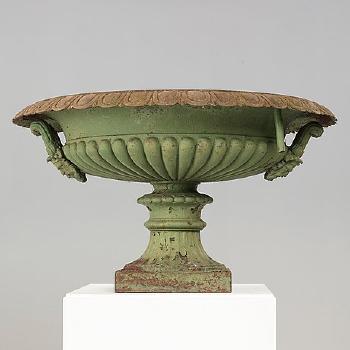 A Swedish 19th Century Cast Iron Garden Urn by J & C.G. Bolinder by 
																			 J & C.G. Bolinder