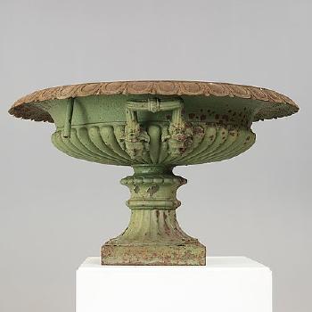 A Swedish 19th Century Cast Iron Garden Urn by J & C.G. Bolinder by 
																			 J & C.G. Bolinder