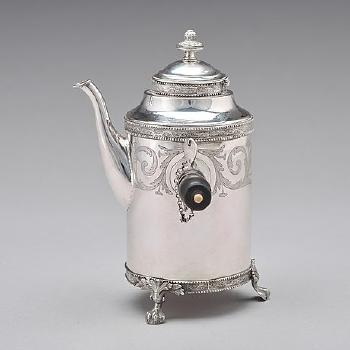 A Swedish Late 18th Century Silver Coffee-pot by 
																			J Henrik Frodell