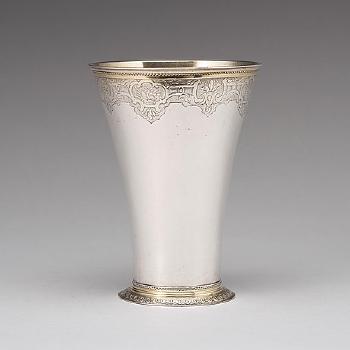 A Swedish 18th Century Parcel-gilt Silver Beaker by 
																			Gustaf Stafhell