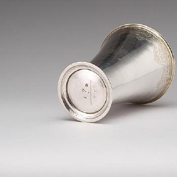 A Swedish 18th Century Parcel-gilt Silver Beaker by 
																			Gustaf Stafhell