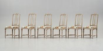 Six Gustavian Late 18th Century Chairs by Erik Ohrmark by 
																			Erik Ohrmark