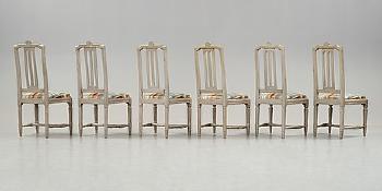 Six Gustavian Late 18th Century Chairs by Erik Ohrmark by 
																			Erik Ohrmark