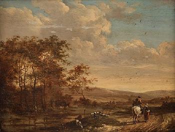 Landscape With Figures by 
																			Jan Wynants