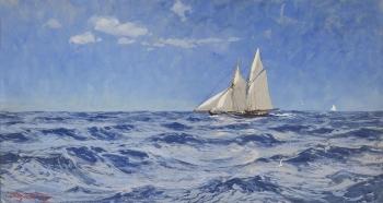 Segelboot auf hoher See by 
																	Carl Saltzmann