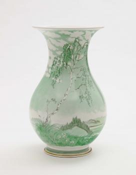 A Vase 'Spring At Starnberger Lake' by 
																	Rudolf Sieck