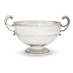 A Scottish Victorian Sterling Silver Footed Punch Bowl by 
																	 Hamilton & Inches