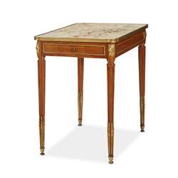 A Fine Louis XVI Ormolu-Mounted Rosewood Table En Cabaret by 
																	Roger Vandercruse