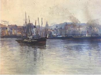 Harbor Scene by 
																	Edward Redfield