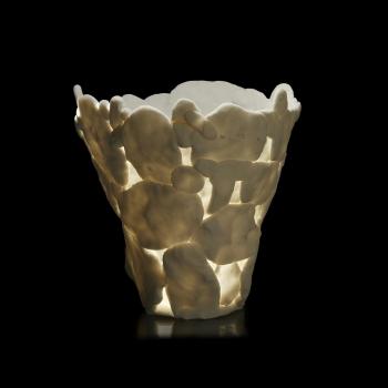 Hand-built Porcelain 'light Gatherer' Vessel by 
																			Rudolph Staffel