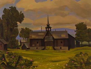 The Darling Barn in Medonte County, Ontario by 
																			Charles Fraser Comfort