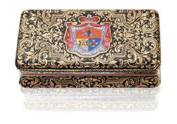 A 19th century Swiss gold and enamelled snuff box by 
																	 Jean-François Bautte & Cie