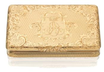 A 19th century French gold snuff box by 
																	Louis Tronquoy