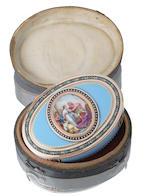 An 18th century German gold and enamelled snuff box by 
																			Esaias Obicker