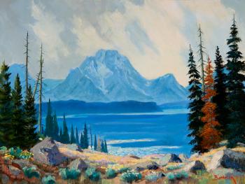 Mt. Moran, Jenny Lake by 
																	Walter Bambrook