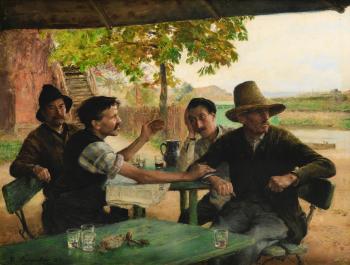 The Political Discussion by 
																	Emile Friant