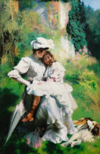 Maternal Tenderness by 
																	Emile Friant