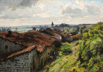 Street In Ourches-sur-meuse by 
																	Alfred Renaudin