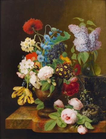 Vase of Flowers by 
																	Georg Frederik Ziesel