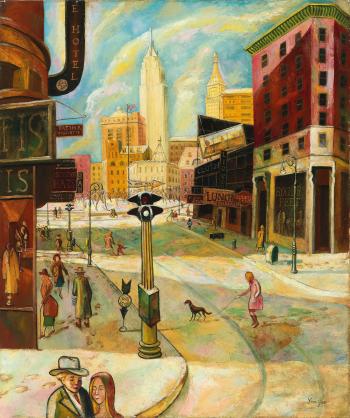 Old Broadway in Winter by 
																	 Zhu Yuanzhi