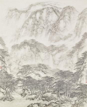 Clear spring in Mount Huang by 
																	 Xiong Hai